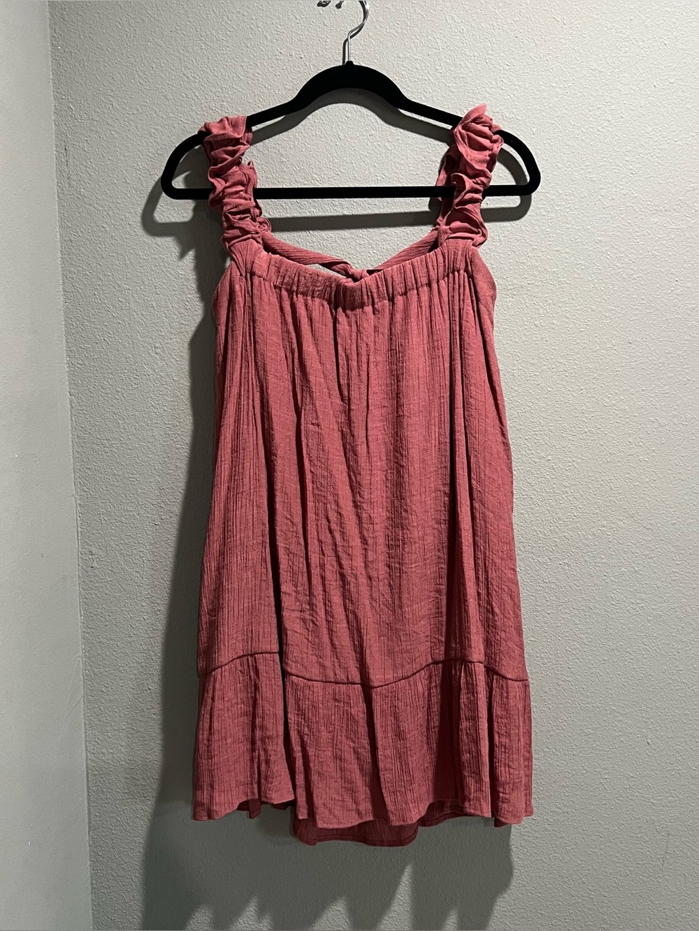 Ruffled Strap Pink Sundress